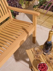 Rowlinson Natural Farnham 3 Seat Garden Bench - Image 3 of 6