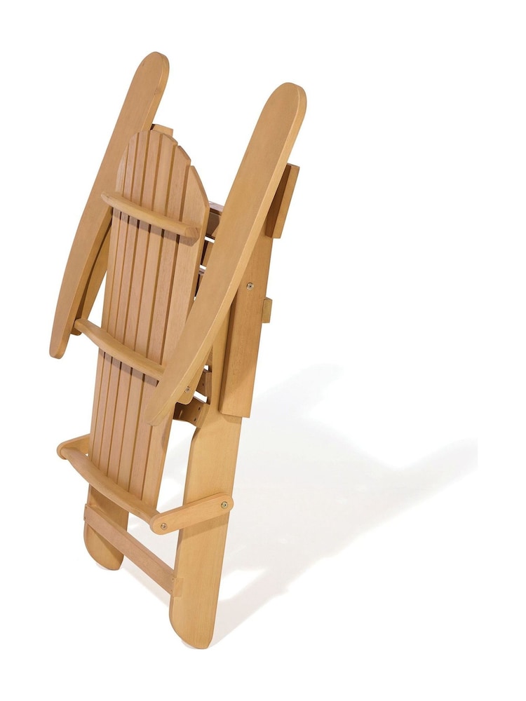 Rowlinson Natural Sandown Folding Adirondack Garden Chair - Image 2 of 5 Rowlinson Natural Sandown Folding Adirondack Garden Chair - Image 2 of 5