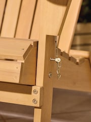 Rowlinson Natural Sandown Folding Adirondack Garden Chair - Image 5 of 5