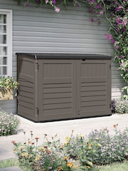 Suncast Stone Grey Stow-Away Large Garden Store - Image 1 of 6