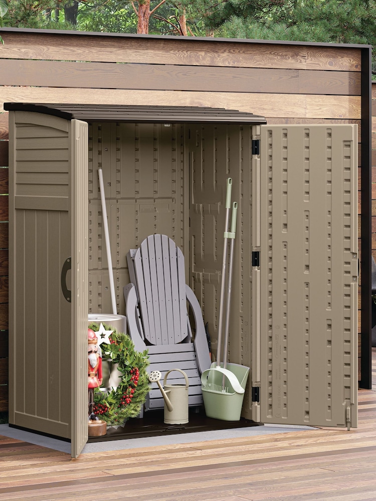 Suncast Sand Aston Large Garden Storage Cabinet - Image 2 of 6 Suncast Sand Aston Large Garden Storage Cabinet - Image 2 of 6