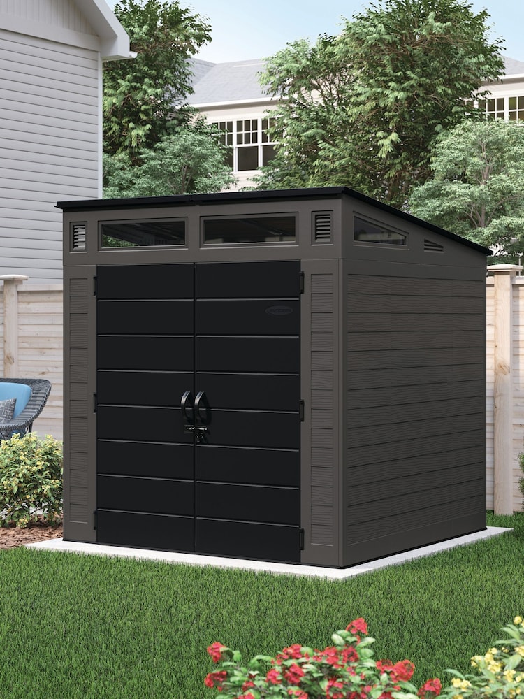 Suncast Peppercorn Grey Moda Modernist Garden Shed - Image 1 of 5