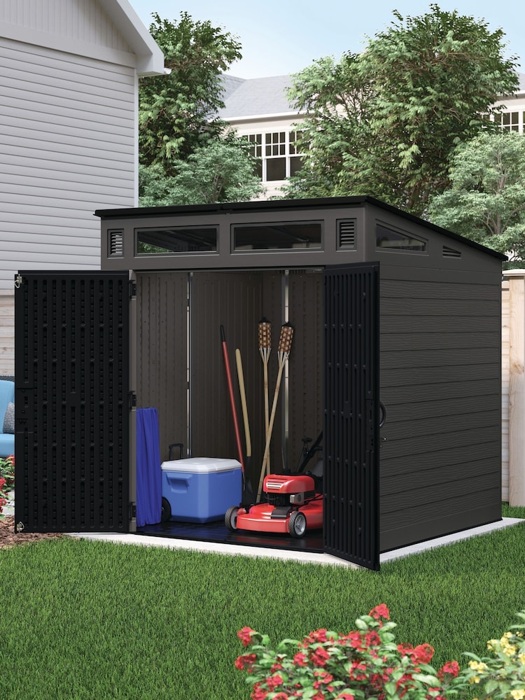 Suncast Peppercorn Grey Moda Modernist Garden Shed - Image 2 of 5