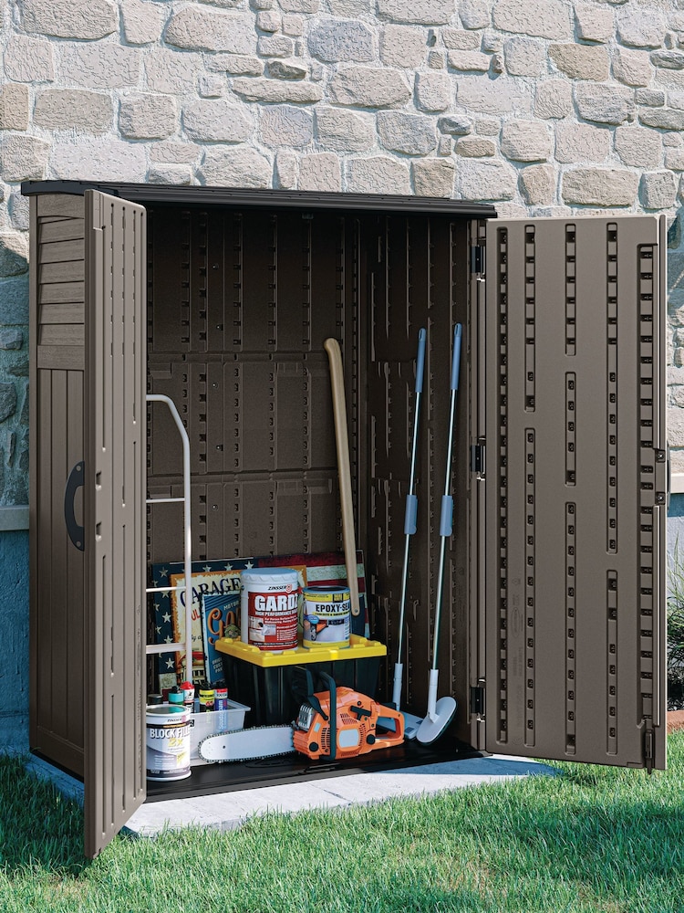 Suncast Stone Grey Aston Large Garden Storage Cabinet - Image 2 of 4