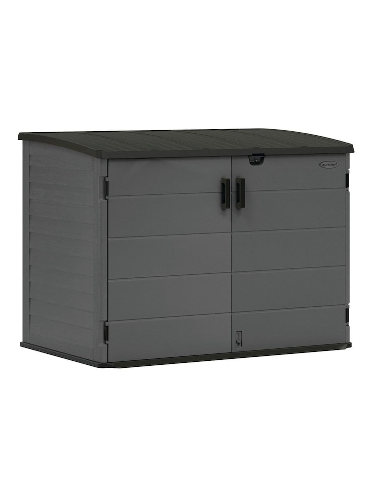 Suncast Peppercorn Grey Moda Stow-Away Large Garden Store - Image 5 of 5