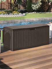 Suncast Java Brown Minnesota 469L Garden Storage Box - Image 3 of 6