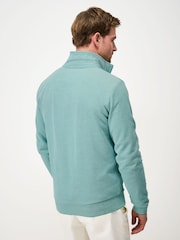 Crew Clothing Green Birdseye Half Zip Jumper - Image 2 of 5