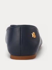 Lauren Ralph Lauren Blue Jayna Soft Nappa Ballet Flats - Image 3 of 4