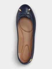Lauren Ralph Lauren Blue Jayna Soft Nappa Ballet Flats - Image 4 of 4