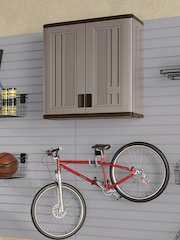 Suncast Platinum Matallic Haven Wall Garden Storage Cabinet - Image 1 of 6