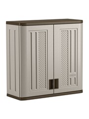 Suncast Platinum Matallic Haven Wall Garden Storage Cabinet - Image 4 of 6