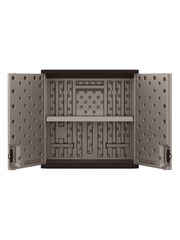 Suncast Platinum Matallic Haven Wall Garden Storage Cabinet - Image 6 of 6