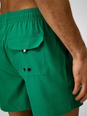 Crew Clothing Green Plain Swim Shorts - Image 4 of 5