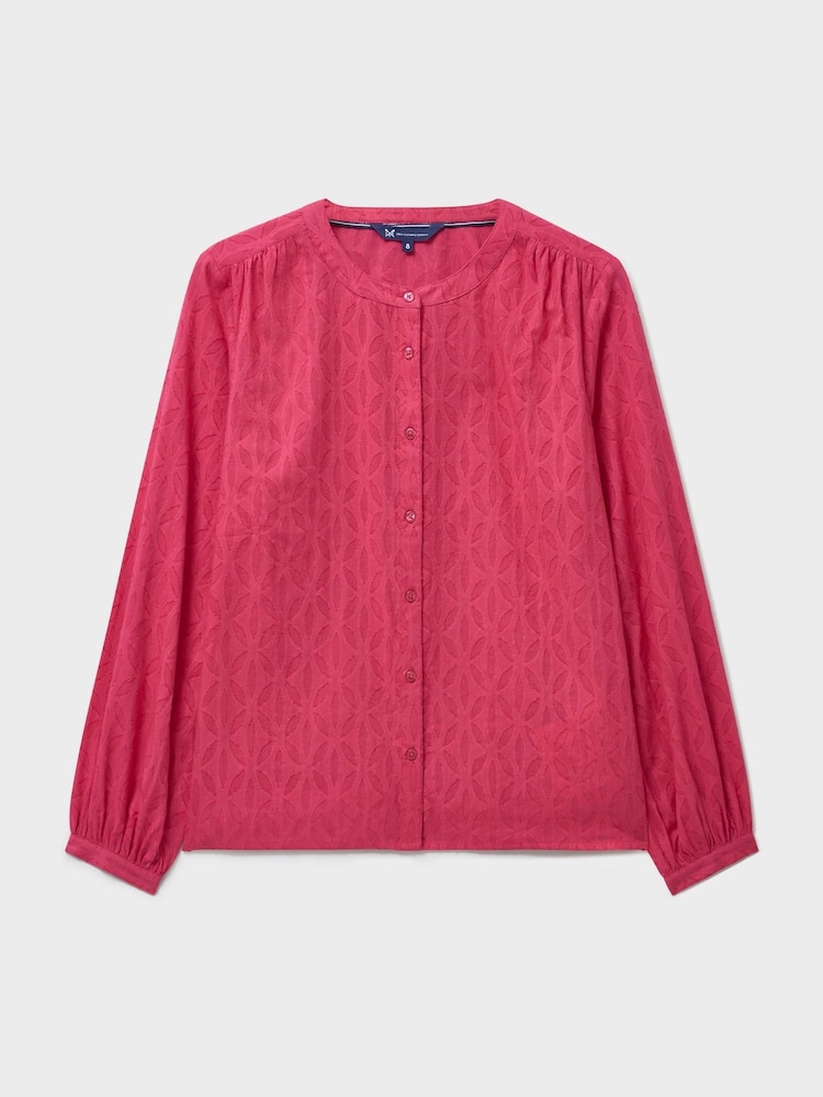 Crew Clothing Pink Bernice Cotton Blouse - Image 5 of 5 Crew Clothing Pink Bernice Cotton Blouse - Image 5 of 5
