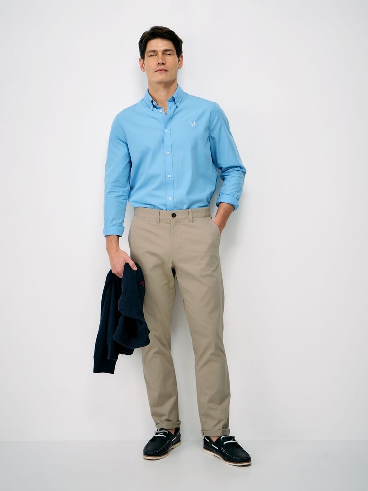 Crew Clothing Stone Slim Chinos - Image 1 of 5
