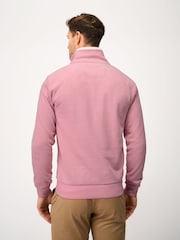 Crew Clothing Pink Birdseye Half Zip Jumper - Image 2 of 5