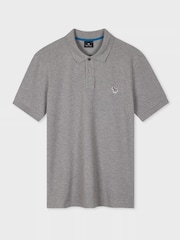 PS Paul Smith Grey Zebra Logo Polo Shirt - Image 1 of 2