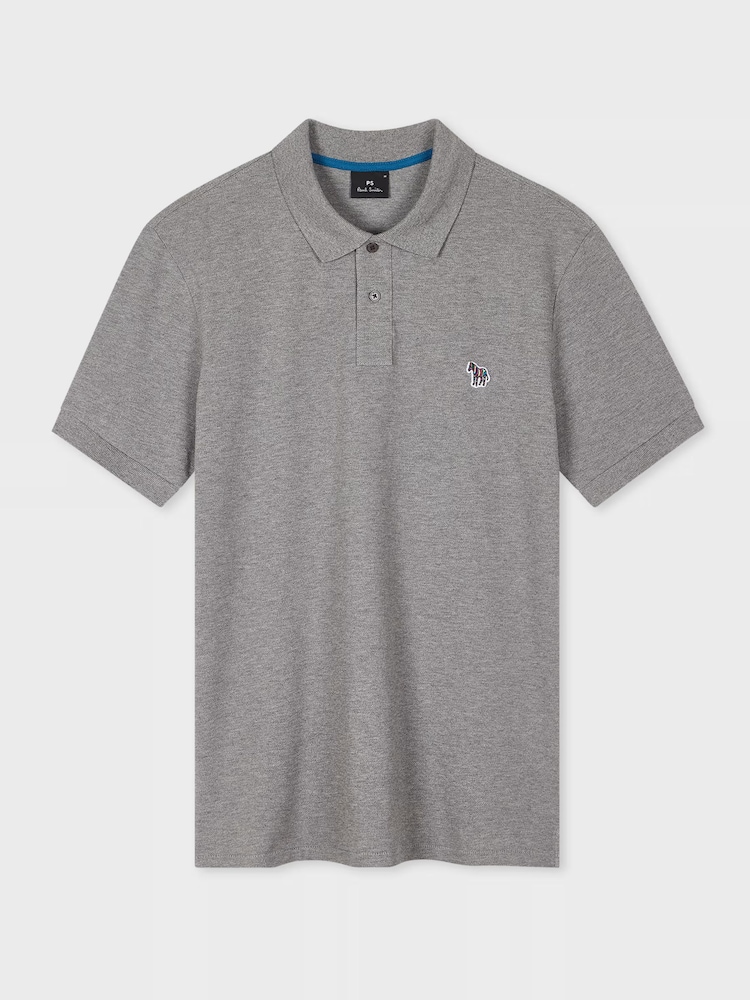 PS Paul Smith Grey Zebra Logo Polo Shirt - Image 1 of 2