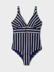 Crew Clothing Blue Textured Striped Swimsuit - Image 5 of 5