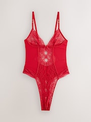 Red Glamour Crotchless Bodysuit - Image 1 of 4