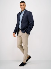 Crew Clothing Blue Stretch Jersey Blazer - Image 3 of 5