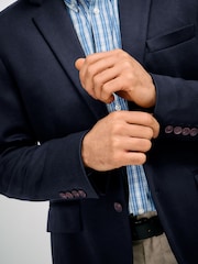 Crew Clothing Blue Stretch Jersey Blazer - Image 4 of 5