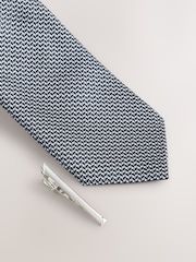 Gris - Texture Tie with Tie Clip - Imagen 2 de 3