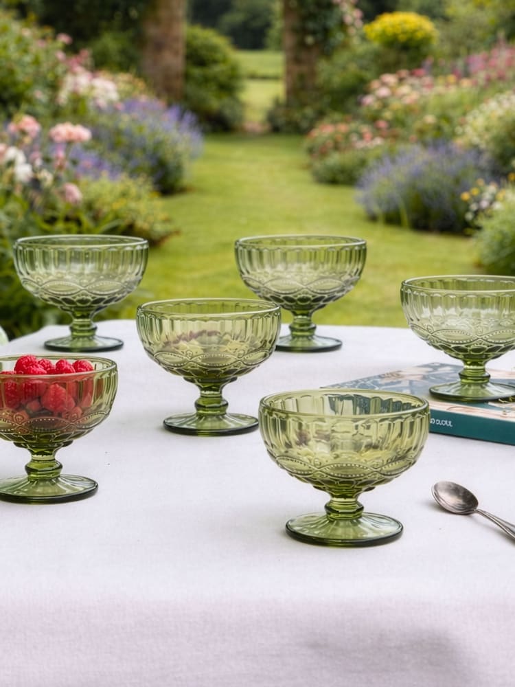 Dibor Set of 6 Green Dessert Bowls - Image 1 of 5