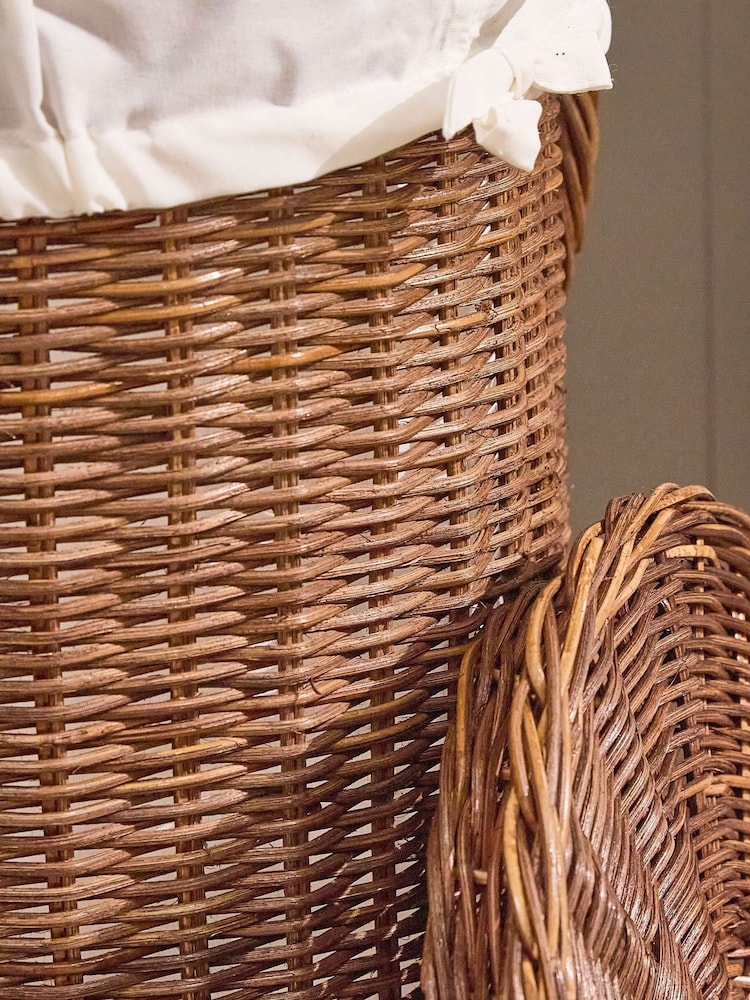 Dibor Brown Aden Rattan Laundry Basket - Image 5 of 5 Dibor Brown Aden Rattan Laundry Basket - Image 5 of 5