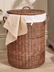 Dibor Brown Aden Rattan Laundry Basket - Image 2 of 5
