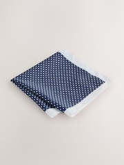 Navy Blue Tie Pocket and Square Set - Image 4 of 4