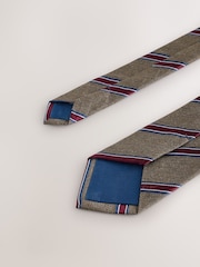 Neutral Tie Pocket and Square and Metal Pin Set - Image 3 of 4