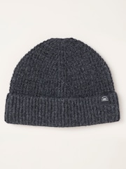 FatFace Charcoal Grey Fisherman Waffle Beanie - Image 1 of 3
