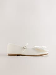 Satén blanco - Zapatos Mary Jane de ocasión con lazo - Imagen 3 de 6