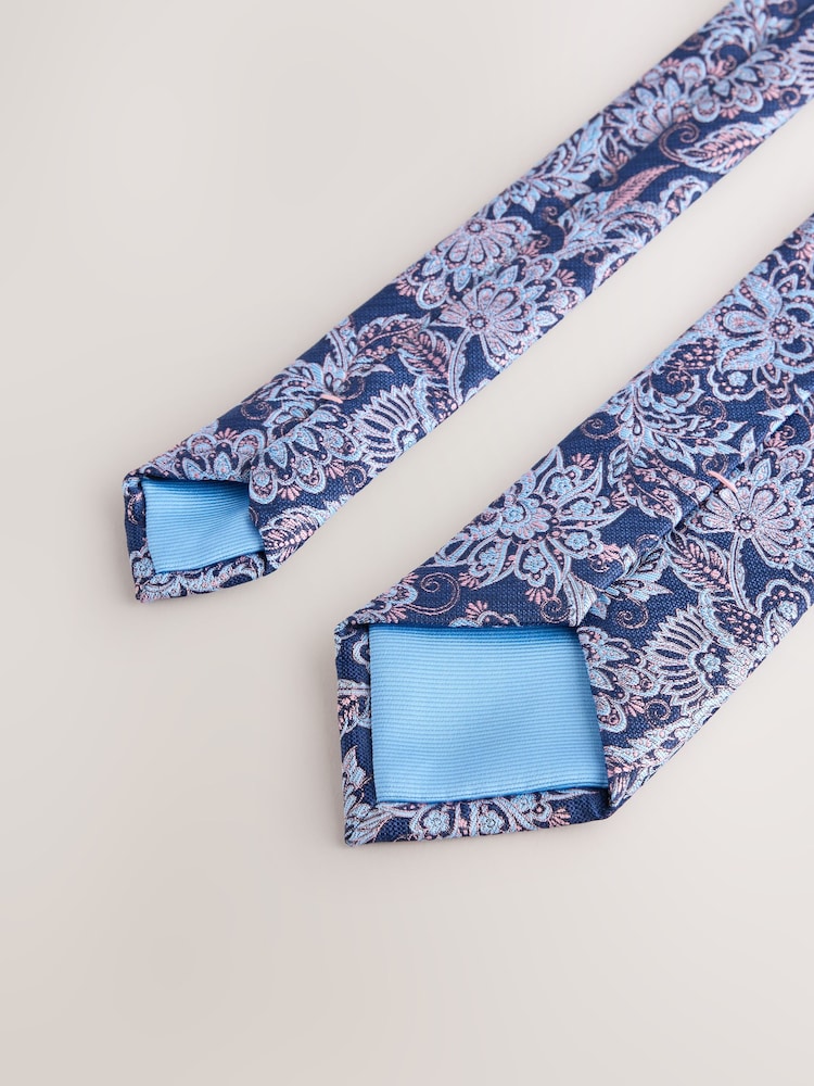 Azul marino - Corbata y clip de corbata de diseño - Imagen 3 de 3