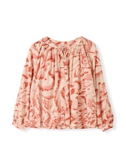 Celtic & Co. Cream Cotton Tie Neck Swing Shirt - Image 5 of 8