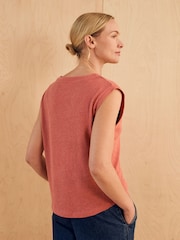 Celtic & Co. Red Button Through Top - Image 3 of 8