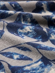 Celtic & Co. Blue Linen/Cotton V-Neck T Shirt - Image 6 of 7