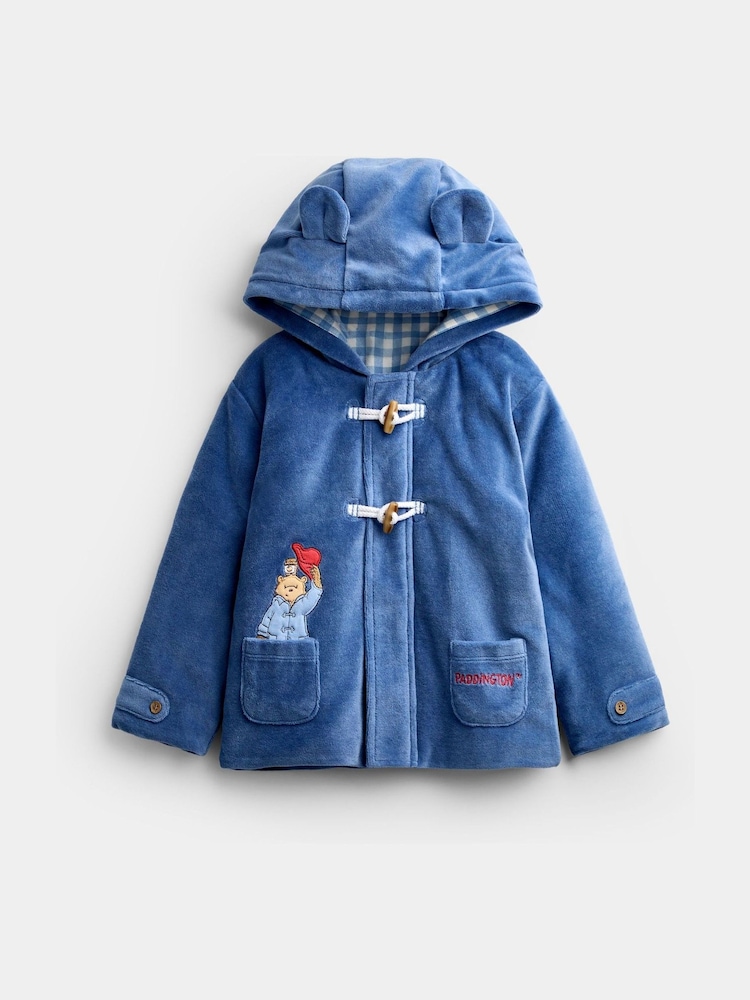 Jojo Maman Bébé Blue Paddington™ Duffle Coat - Image 1 of 4 Jojo Maman Bébé Blue Paddington™ Duffle Coat - Image 1 of 4
