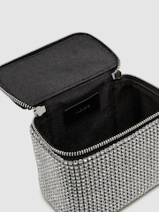 Reiss Silver Nova Mini Crystal Vanity Crossbody Bag - Image 6 of 7