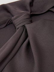 Reiss Mauve Kezia Satin Draped One-Shoulder Top - Image 6 of 6