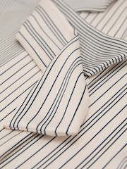Reiss Ivory/Navy Rina Striped Scarf-Neck Blouse - Image 8 of 8