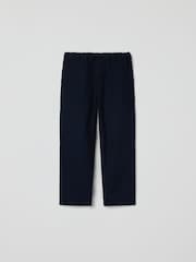Polarn O. Pyret Blue Smart Drawstring Trousers - Image 1 of 3