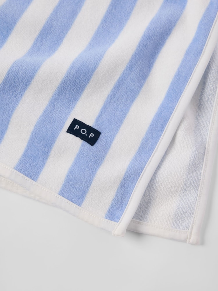 Polarn O. Pyret Blue Striped Swim Towel - Image 4 of 4