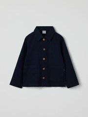 Polarn O. Pyret Blue Organic Cotton Shacket - Image 2 of 4