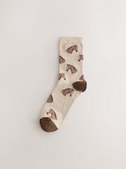 Equestrian Conversational Ankle Socks 4 Pack - Image 5 of 7
