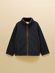 Joules Kids' Heritage Navy Zip Through Fleece - Image 1 of 5