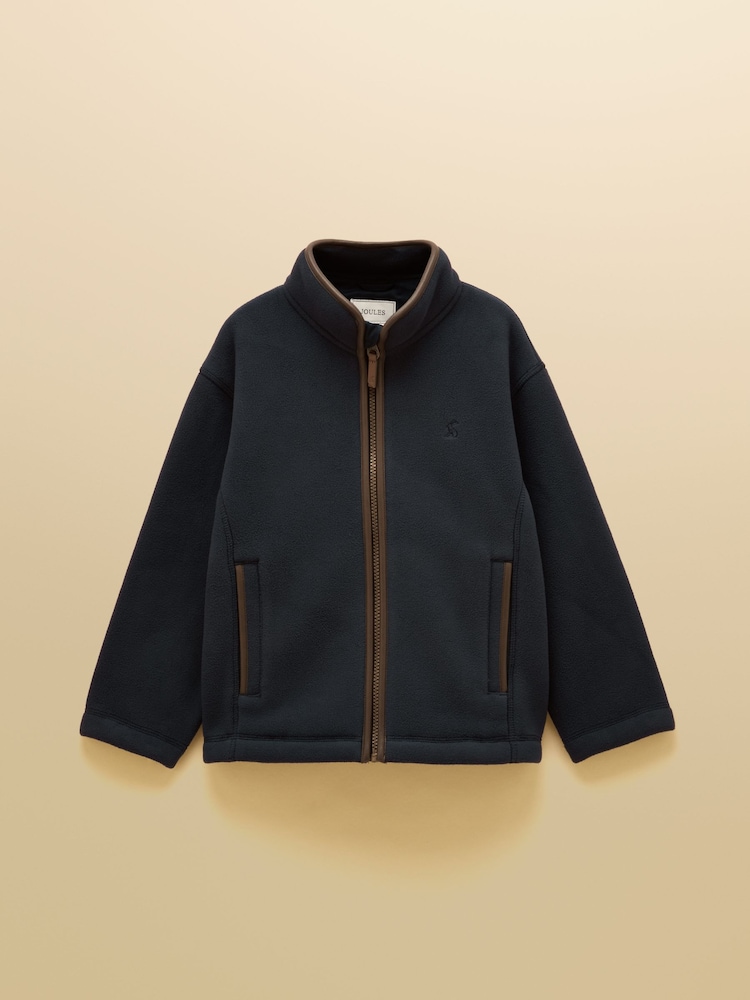 Joules Kids' Heritage Navy Zip Through Fleece - Image 1 of 5 Joules Kids' Heritage Navy Zip Through Fleece - Image 1 of 5
