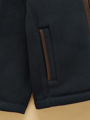 Joules Kids' Heritage Navy Zip Through Fleece - Image 3 of 5