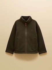 Joules Kids' Heritage Green Zip Through Fleece - Image 1 of 4
